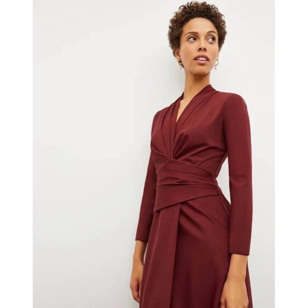 Nwt M.M Lafleur The Carly Dress Sz 10 Stretch Crepe